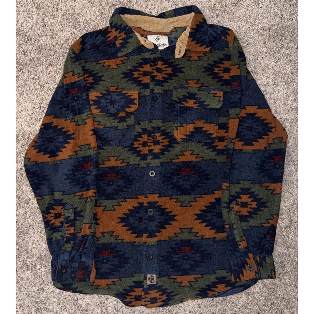 Fleece Shirt Shacket‎ Legendary Whitetails Aztec Southwestern Button Up Medium